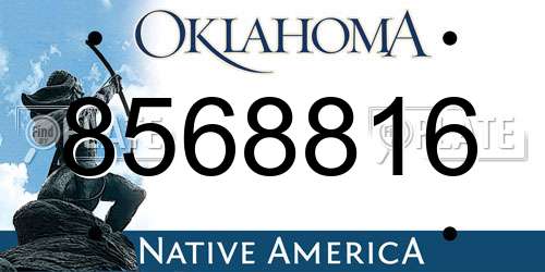 8568816 Oklahoma License Plate