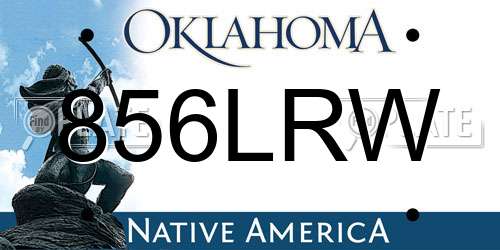 856LRW Oklahoma License Plate