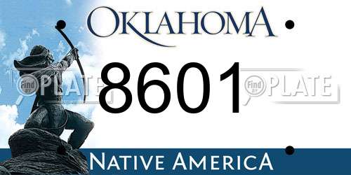 8601 Oklahoma License Plate