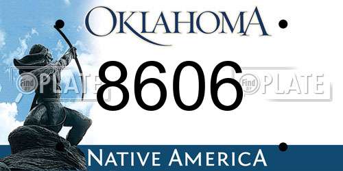 8606 Oklahoma License Plate