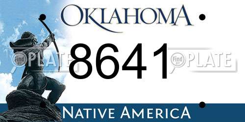 8641 Oklahoma License Plate
