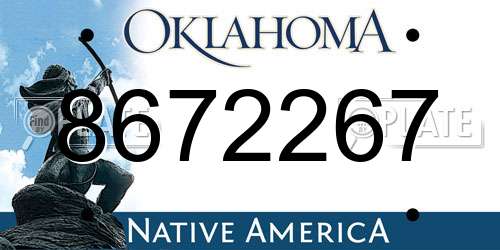 8672267 Oklahoma License Plate