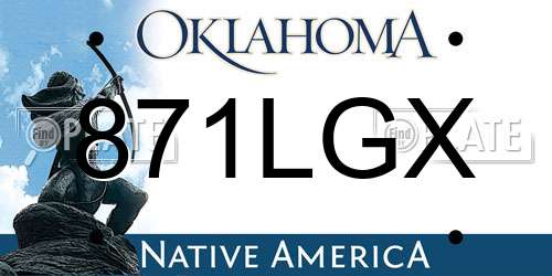 871LGX Oklahoma License Plate