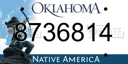 8736814 Oklahoma License Plate