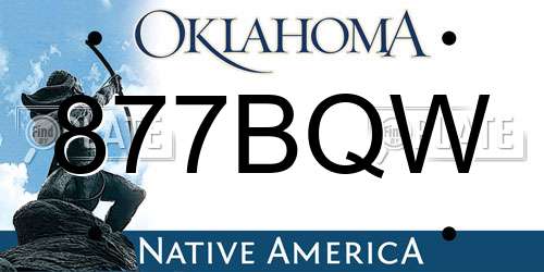 877BQW Oklahoma License Plate