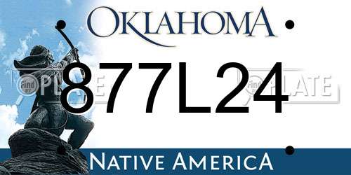 877L24 Oklahoma License Plate