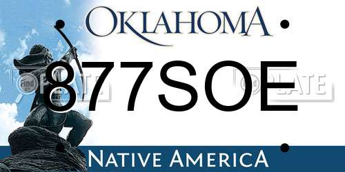 877SOE Oklahoma License Plate