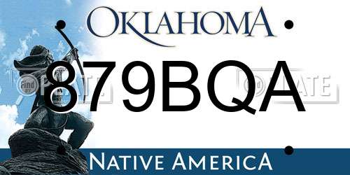 879BQA Oklahoma License Plate