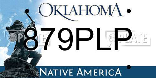 879PLP Oklahoma License Plate