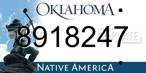 8918247 Oklahoma License Plate