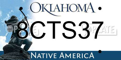 8CTS37 Oklahoma License Plate