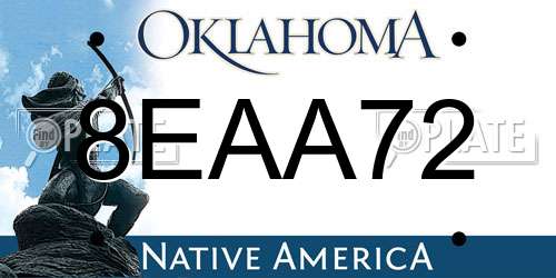8EAA72 Oklahoma License Plate