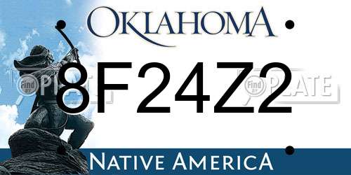 8F24Z2 Oklahoma License Plate