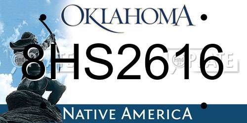 8HS2616 Oklahoma License Plate
