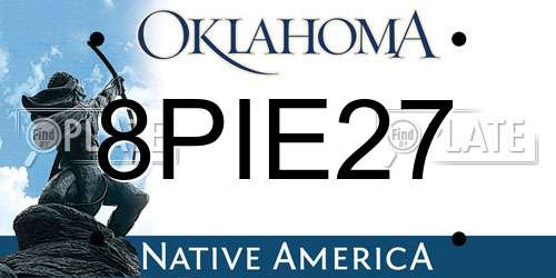8PIE27 Oklahoma License Plate