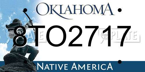 8TO2717 Oklahoma License Plate