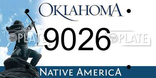 9026 Oklahoma License Plate