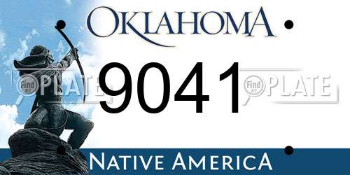 9041 Oklahoma License Plate