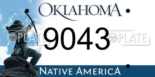 9043 Oklahoma License Plate