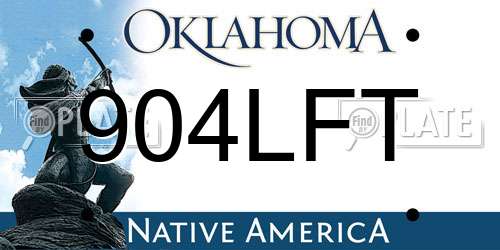 904LFT Oklahoma License Plate