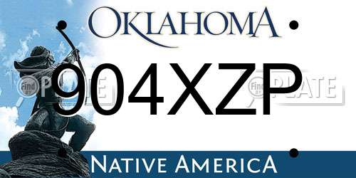 904XZP Oklahoma License Plate