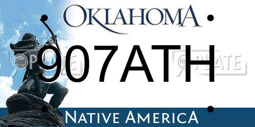 907ATH Oklahoma License Plate