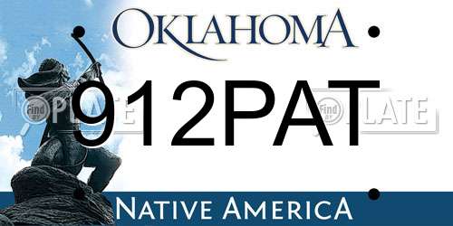 912PAT Oklahoma License Plate