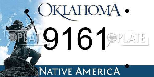 9161 Oklahoma License Plate
