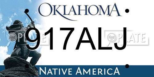 917ALJ Oklahoma License Plate