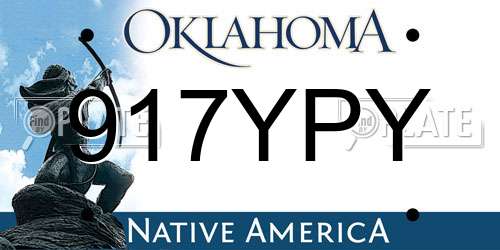 917YPY Oklahoma License Plate
