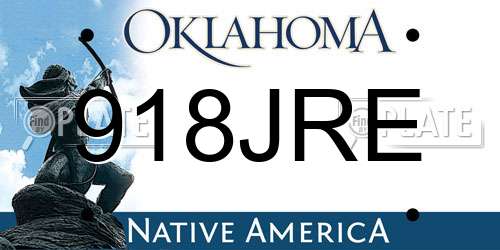 918JRE Oklahoma License Plate