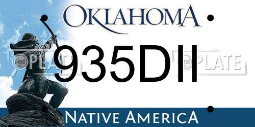 935DII Oklahoma License Plate