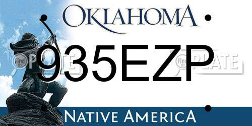 935EZP Oklahoma License Plate