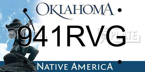 941RVG Oklahoma License Plate
