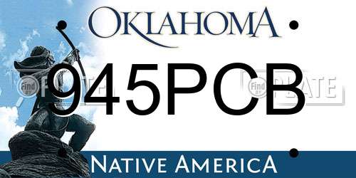 945PCB Oklahoma License Plate