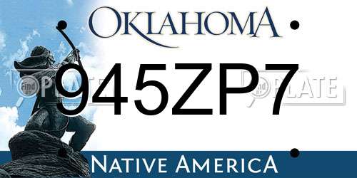 945ZP7 Oklahoma License Plate