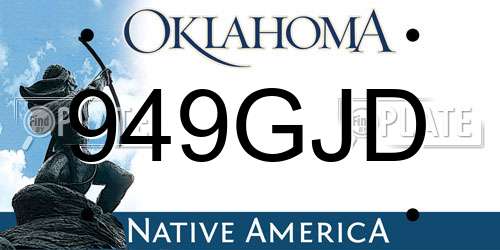 949GJD Oklahoma License Plate
