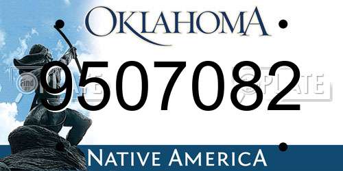 9507082 Oklahoma License Plate