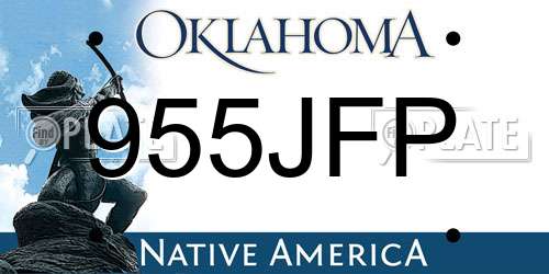 955JFP Oklahoma License Plate