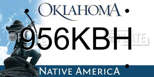 956KBH Oklahoma License Plate