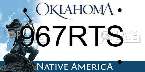 967RTS Oklahoma License Plate