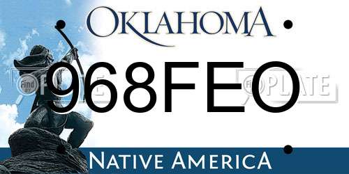 968FEO Oklahoma License Plate