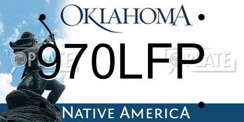 970LFP Oklahoma License Plate