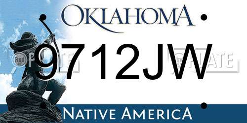 9712JW Oklahoma License Plate