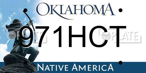 971HCT Oklahoma License Plate
