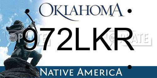 972LKR Oklahoma License Plate