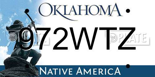 972WTZ Oklahoma License Plate