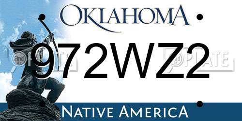 972WZ2 Oklahoma License Plate