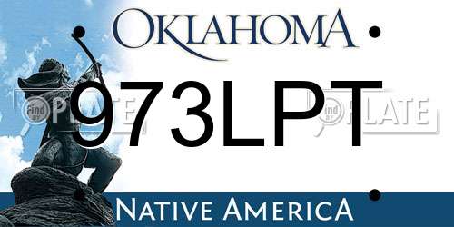 973LPT Oklahoma License Plate