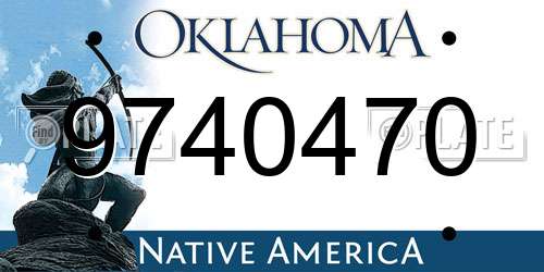 9740470 Oklahoma License Plate